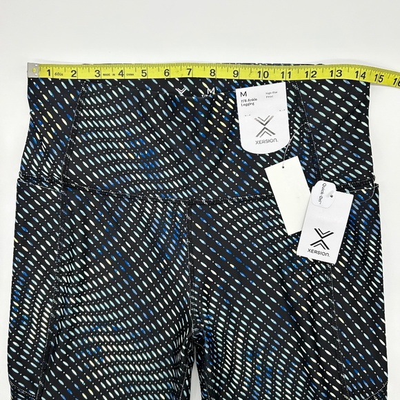 Xersion Blue Dot Train Women's High Rise Quick Dry 7/8 Ankle Leggings M L XL XXL - Picture 8 of 11